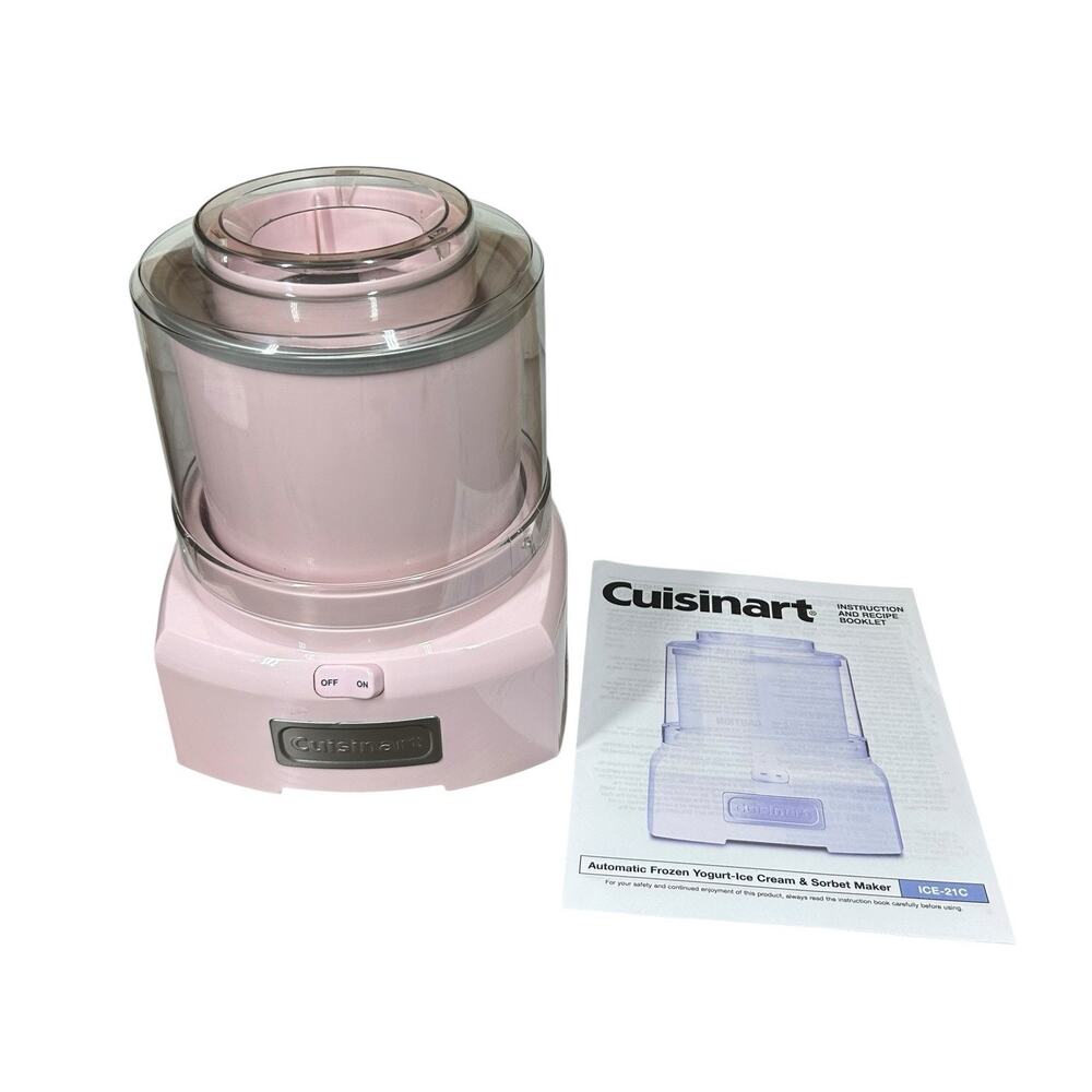 Cuisinart ICE -21 Frozen Yogurt Ice Cream Sorbet Frozen Dessert Maker Soft Pink